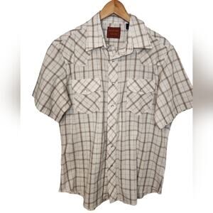 Rustler Vintage Short Sleeve Pearl Snap Large long tail